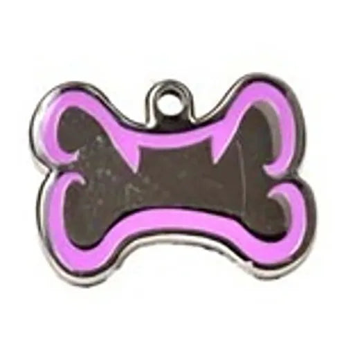 Purple Bone Dog ID Tag - With Engraving