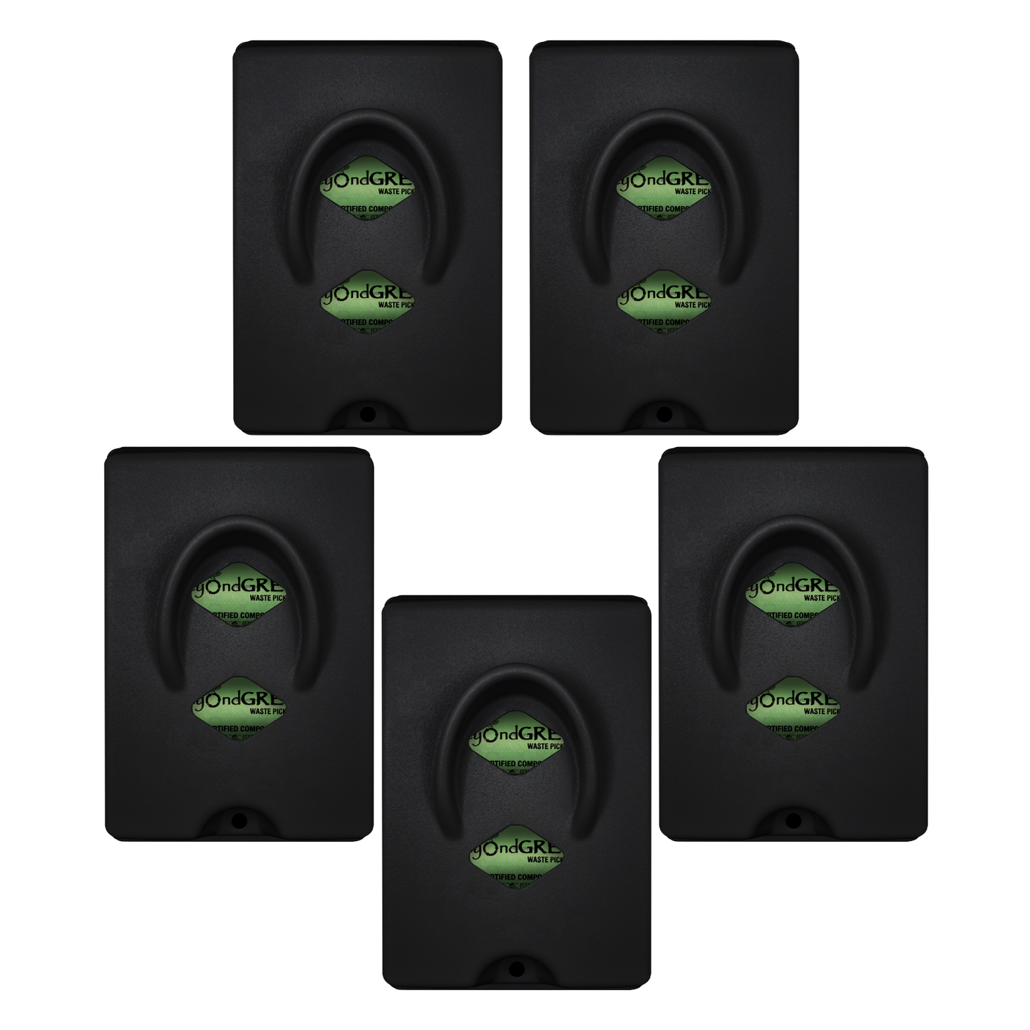 beyondGREEN Dog Waste Bag Dispenser – Wall & Pole Mount – Standard Roll Compatible, Front-Load