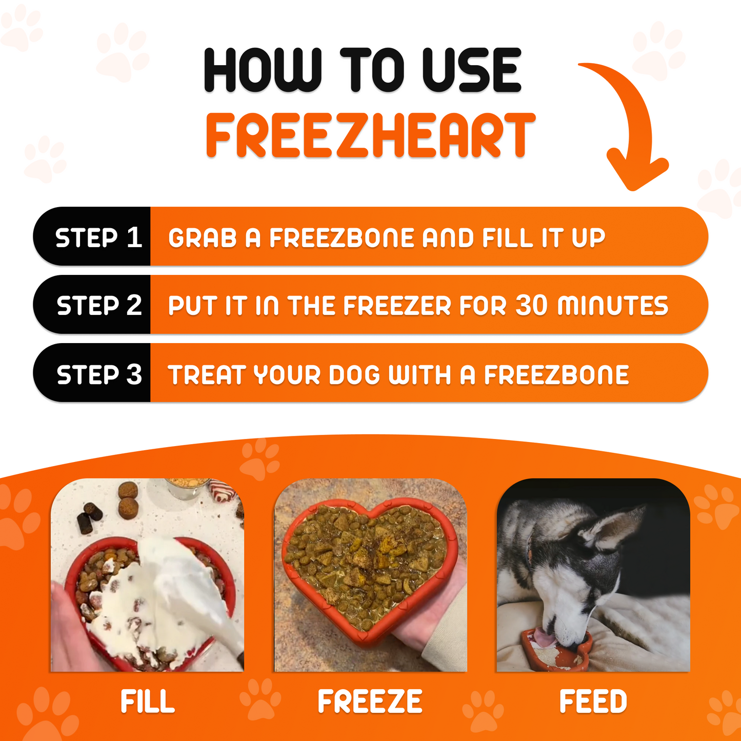 FreezHeart - Durable Heart Enrichment Chew