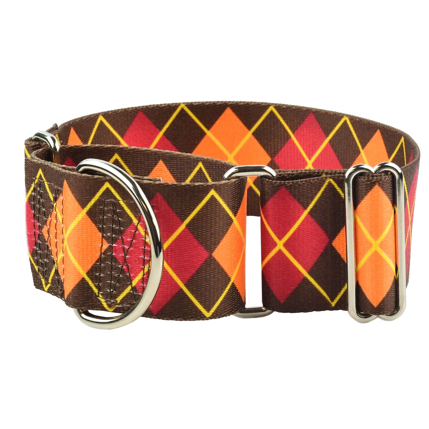 Argyle Fall 2″ Wide Martingale Dog Collar