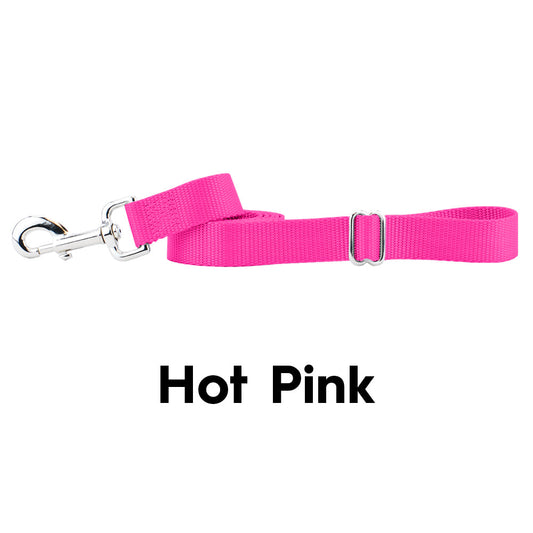 Hot Pink Nylon Dog Leash