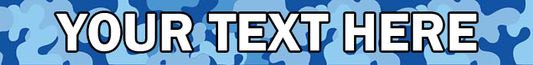 Personalized Camo Blue Dog Collar