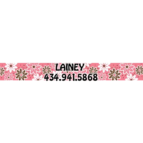 Personalized Daisy Chain Pink Dog Collar