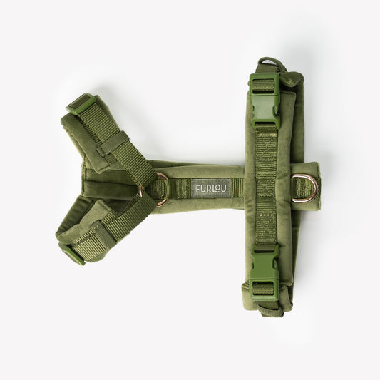 Green - Velvet Dog Harness