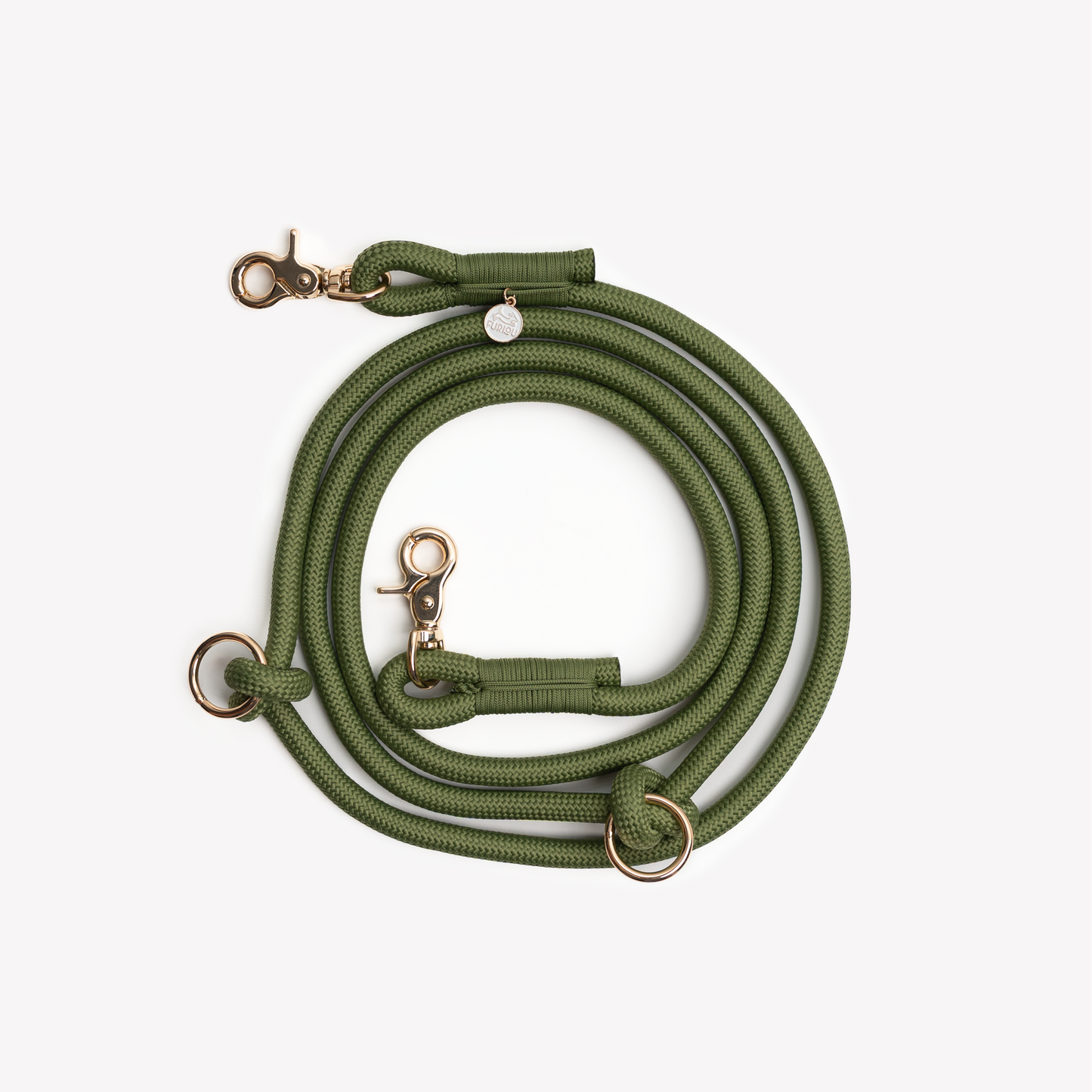 'Green' - Hands Free Braided Leash
