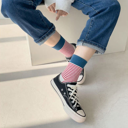 Premium Women’s Fashion Crew Socks with Design Patterns