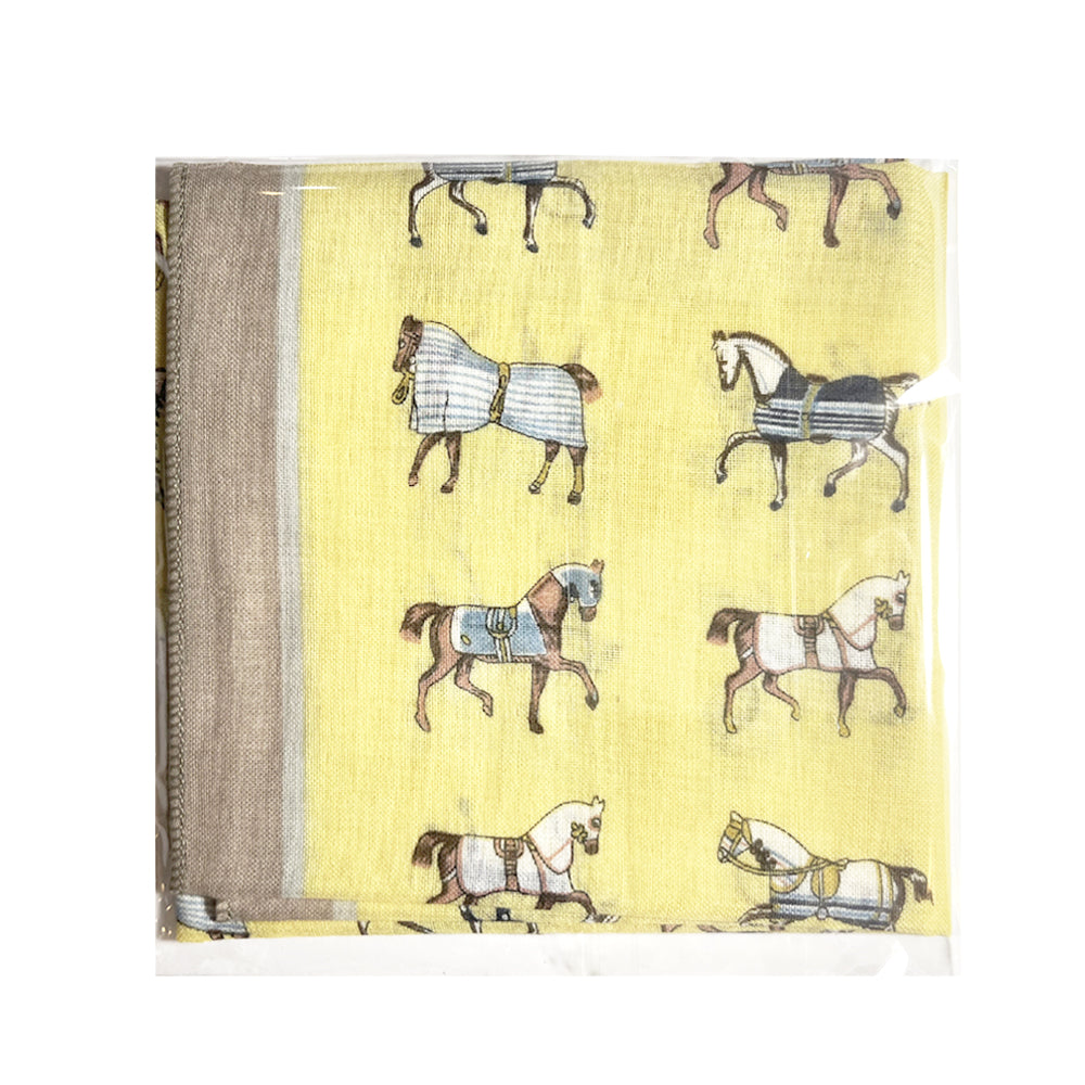 100% Cotton Fashion Square Scarf Made in Korea with Design Pattern