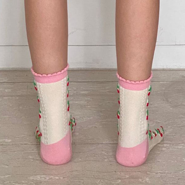 Premium Women’s Fashion Crew Socks with Design Patterns