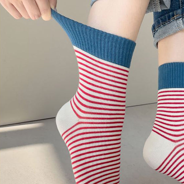 Premium Women’s Fashion Crew Socks with Design Patterns