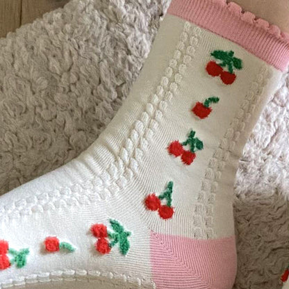 Premium Women’s Fashion Crew Socks with Design Patterns