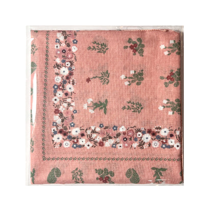 100% Cotton Fashion Square Scarf Made in Korea with Design Pattern