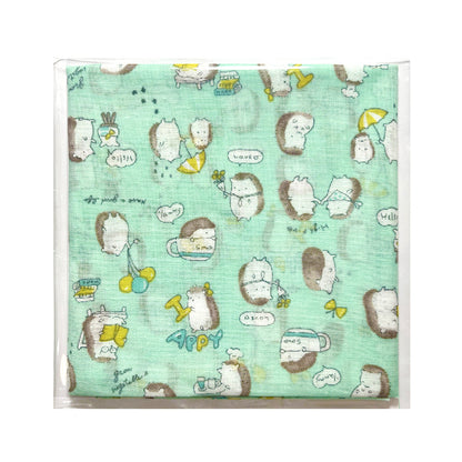100% Cotton Fashion Square Scarf Made in Korea with Design Pattern