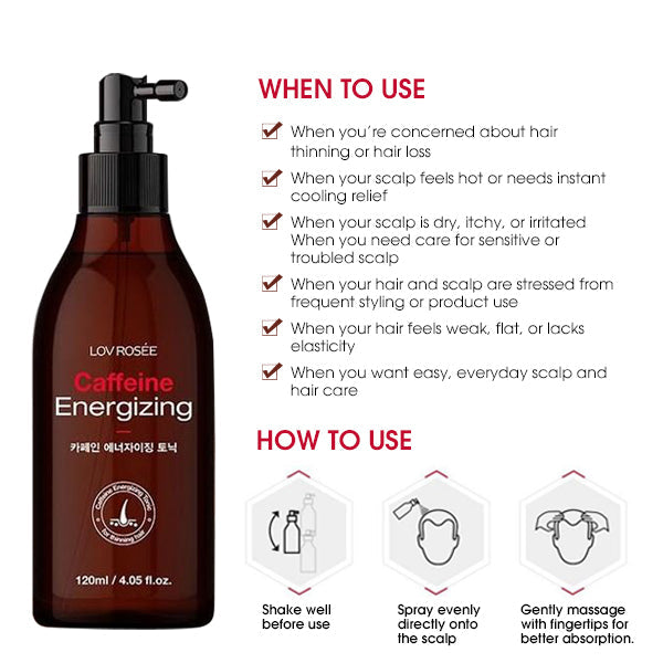 LOV ROSEE Caffeine Energizing Hair Tonic