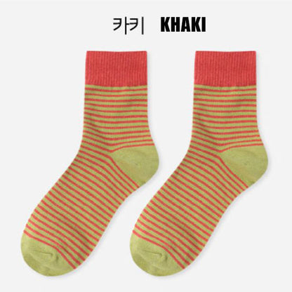 Premium Women’s Fashion Crew Socks with Design Patterns