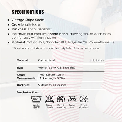 Premium Women’s Fashion Crew Socks with Design Patterns