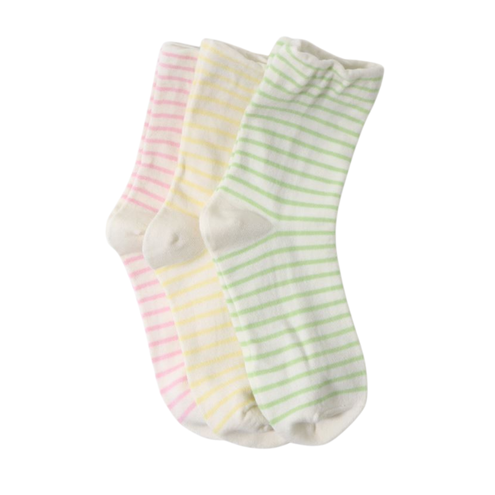 Premium Women’s Fashion Non-binding socks Stripe Crew Socks
