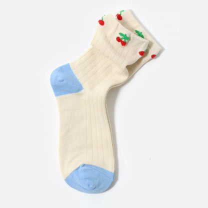 Premium Women’s Fashion Crew Socks with Design Patterns