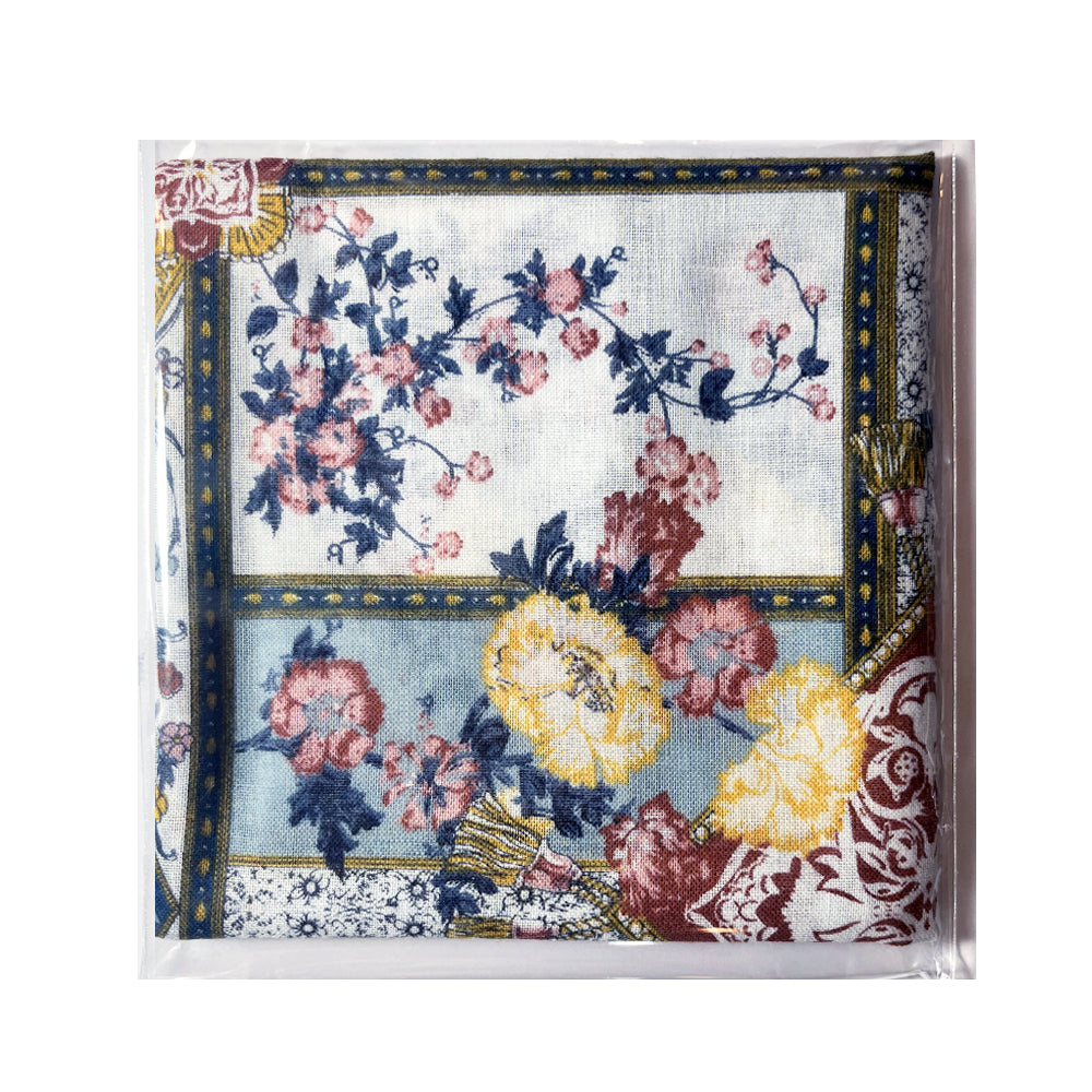 100% Cotton Fashion Square Scarf Made in Korea with Design Pattern