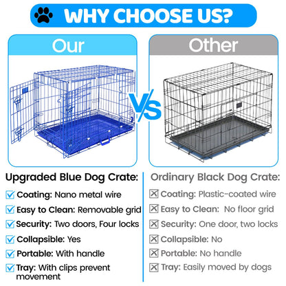 30" Collapsible Blue Dog Crate BLU30