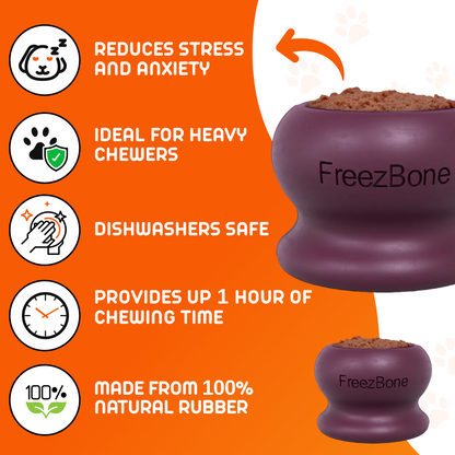 Freezball - Durable Fillable Dog Chew Bone