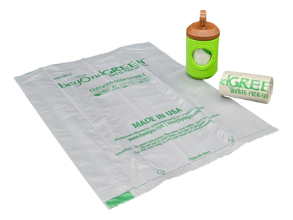 beyondGREEN Dog Poop Bag Leash Dispenser – Clip-On Holder Fits Standard Rolls – Durable & Portable