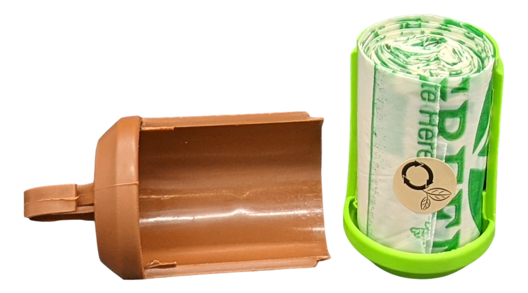 beyondGREEN Dog Poop Bag Leash Dispenser – Clip-On Holder Fits Standard Rolls – Durable & Portable