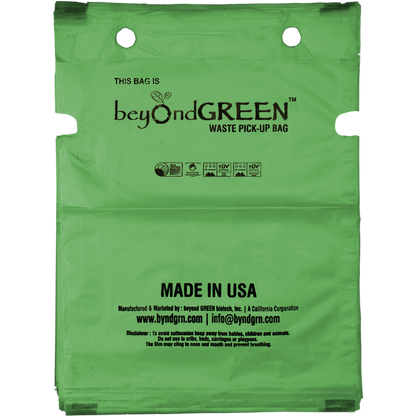 beyondGREEN Dog Waste Bags – Single-Pull Dispenser Refill Pack – Made in USA, Leak-Resistant, One-At-A-Time Dispensing (100 Bags per Pack)