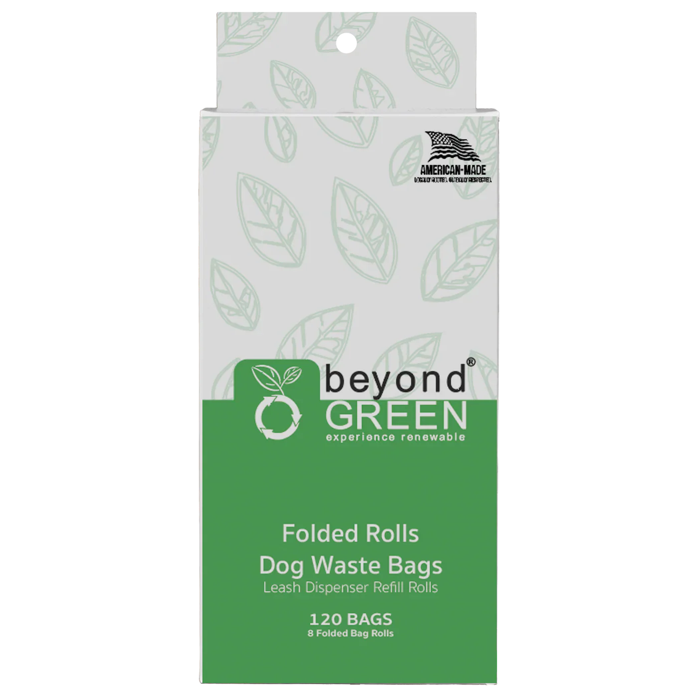 beyondGREEN Dog Waste Bags – Folded Rolls – Made in USA, Leak-Resistant, Extra-Strong