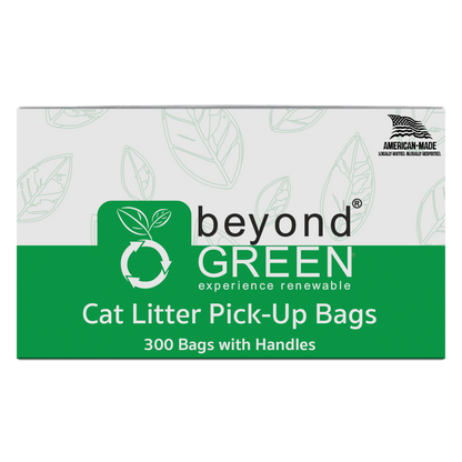 beyondGREEN Cat Litter Bags with Handles – Made in USA, Leak-Resistant & Easy-Tie
