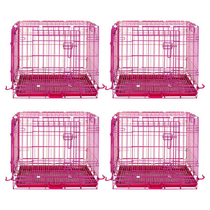 24-42" Collapsible Pink Dog Crate RED24-42