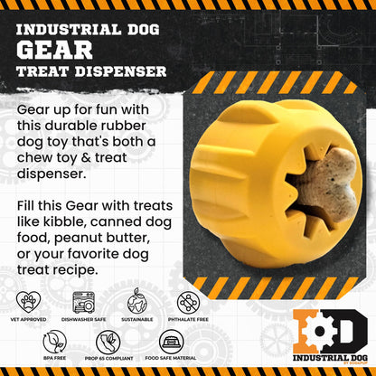 Gear eDispenser - Durable Rubber Yak Chew Holder & Treat Pocket | USA Made