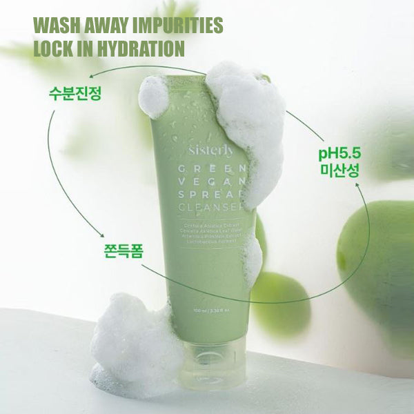 SISTERLY Green Vegan Spread Cleanser for Natural Freshness