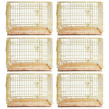 24-42" Collapsible Copper Gold Dog Crate GLD24-42