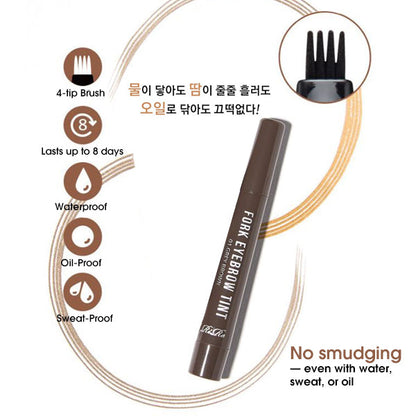 RiRe Fork Eye Brow Tint Tattoo Brush - Grey Brown