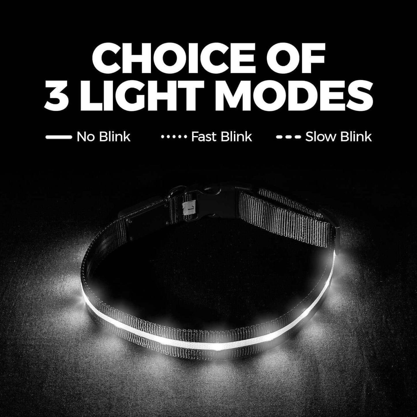 Brightest Original LED Light up Dog Collars - 1,000 Feet of Visibility