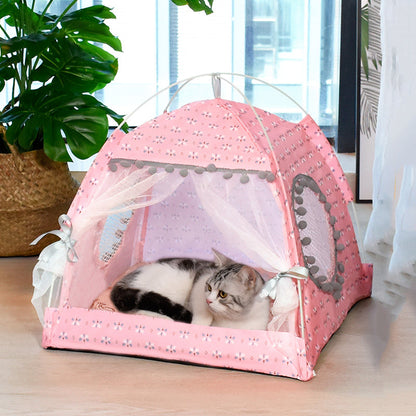 Comfy Calming Pet Tent Bed for Small Dogs and Cats