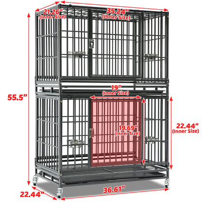 37" Stackable Heavy Duty Dog Crate 371D03
