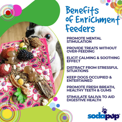 Flower Power emat - Enrichment Lick Mat for Dogs and Cats | Flower Design | USA Made