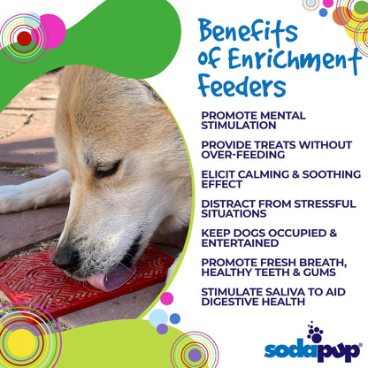 Love eMat - Enrichment Lick Mat for Dogs and Cats| Heart Design | SodaPup
