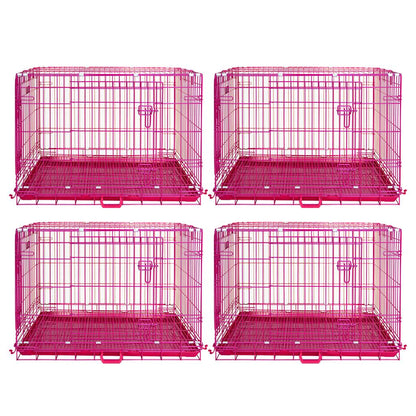 24-42" Collapsible Pink Dog Crate RED24-42
