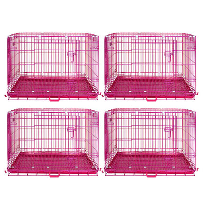 24-42" Collapsible Pink Dog Crate RED24-42