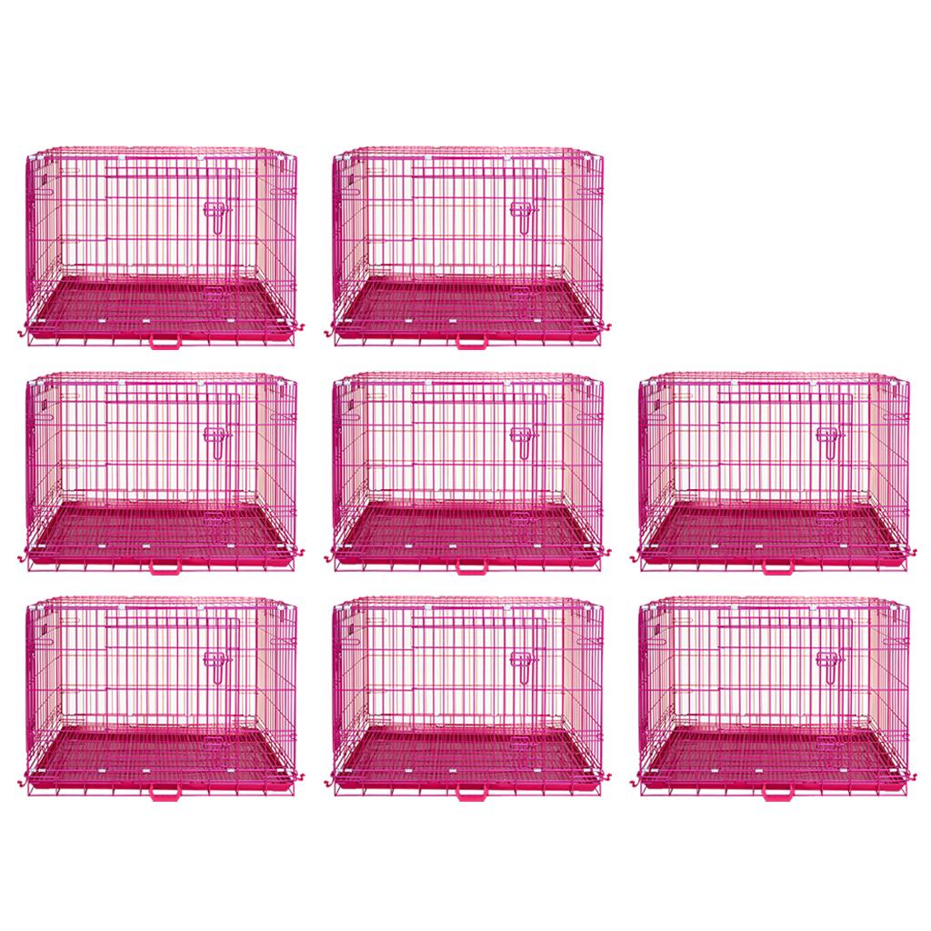 24-42" Collapsible Pink Dog Crate RED24-42