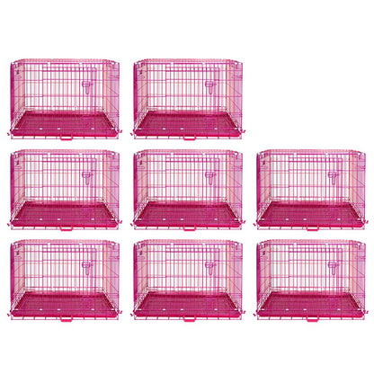 24-42" Collapsible Pink Dog Crate RED24-42