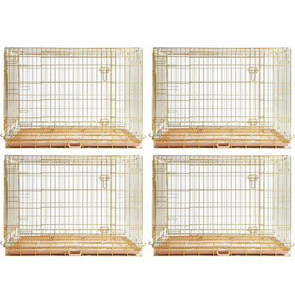 24-42" Collapsible Copper Gold Dog Crate GLD24-42