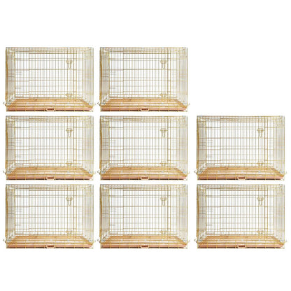 24-42" Collapsible Copper Gold Dog Crate GLD24-42