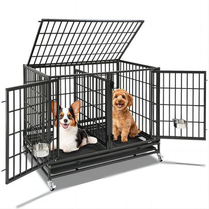 42" Stackable Dog Crate with Divider 43S (Extra Height)