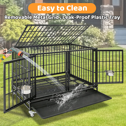 42" Stackable Dog Crate with Divider 43T (Standard Height)