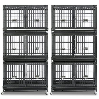 42" Stackable Dog Crate with Divider 43T (Standard Height)