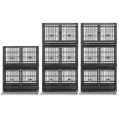 42" Stackable Dog Crate with Divider 43T (Standard Height)