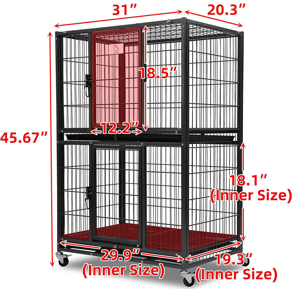 31" Two-Tier Dog Crate 46A